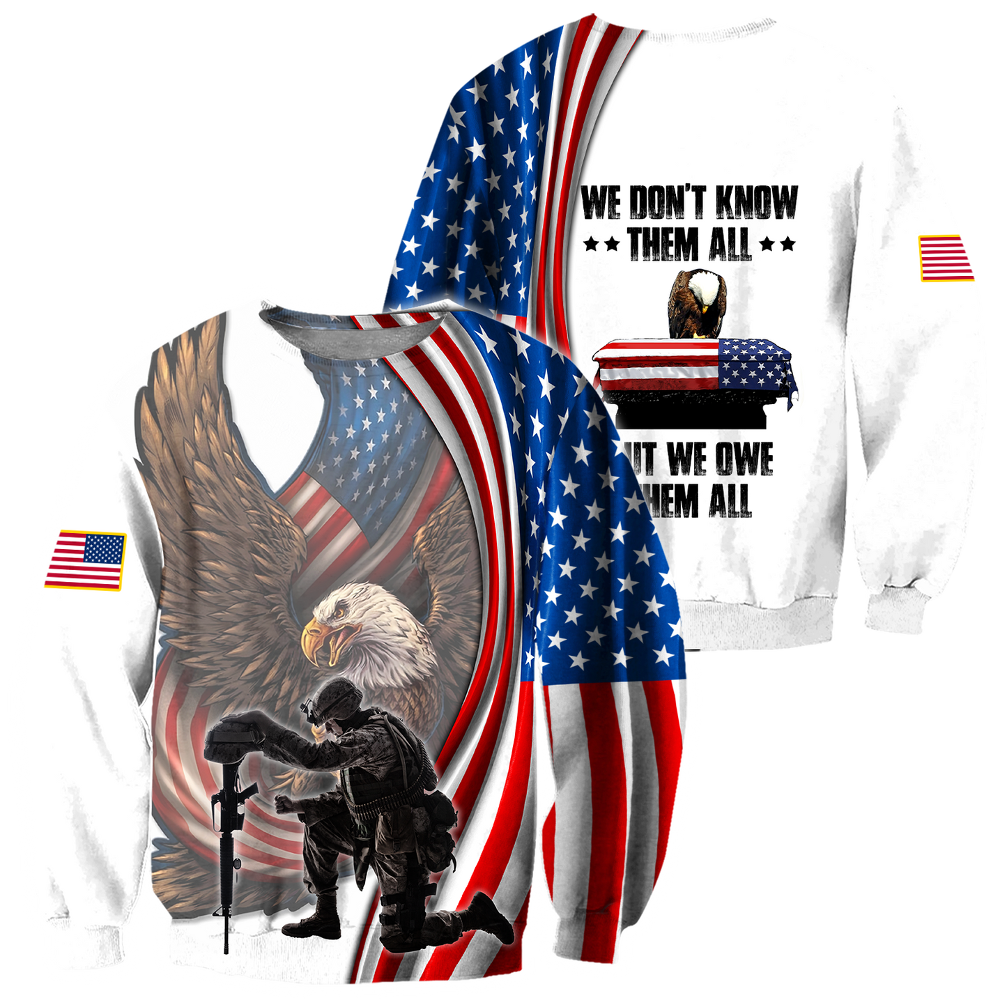 US Veteran 3D All Over Printed Unisex Hoodie