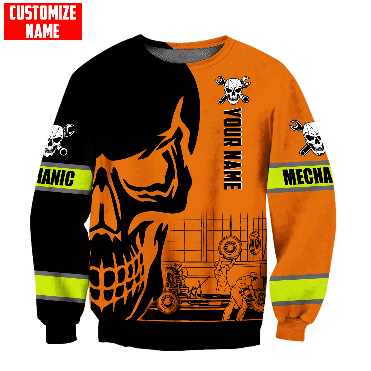 Tmarc Tee Personalized Name Mechanic 3D All Over Printed Unisex Shirts Safety