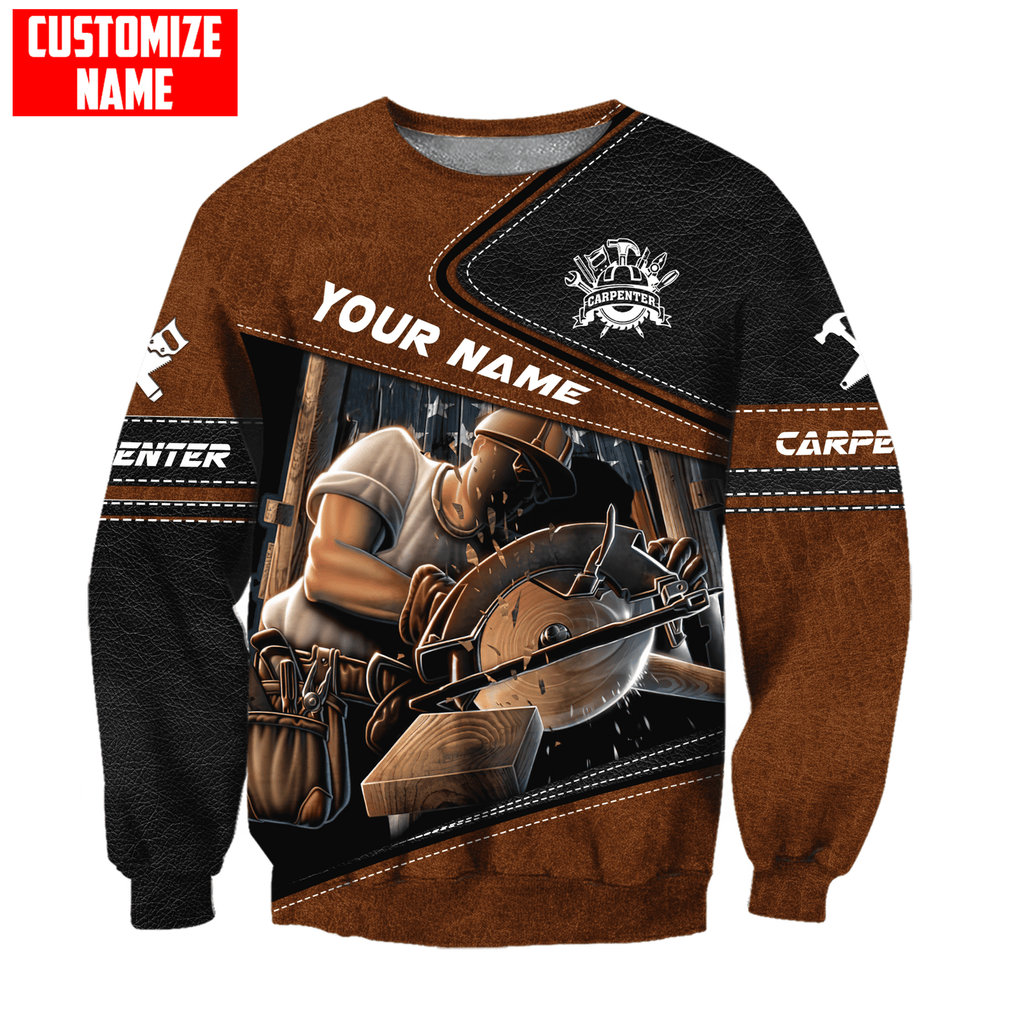 Tmarc Tee Personalized Name Carpenter 3D All Over Printed Unisex Shirts Ver 6