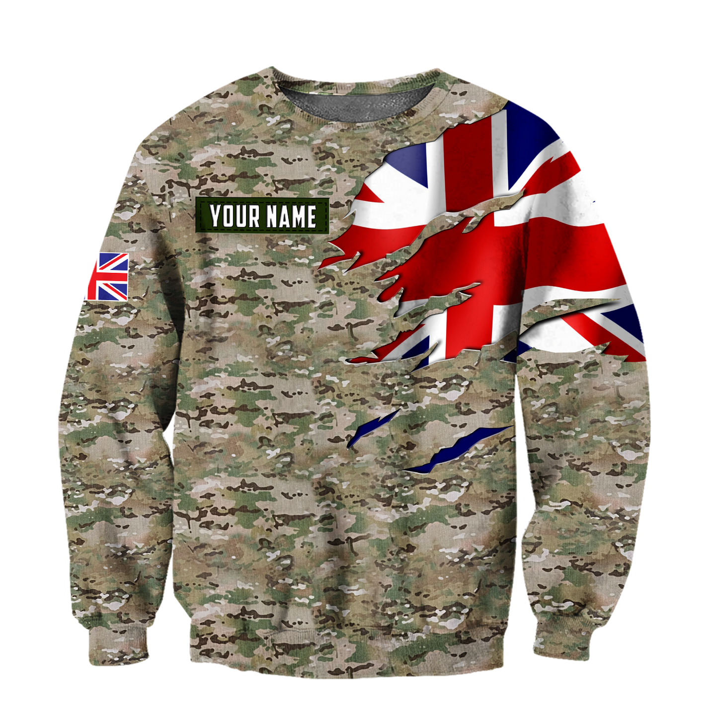 Tmarc Tee Remembrance UK in my heart Camo 3D print shirts