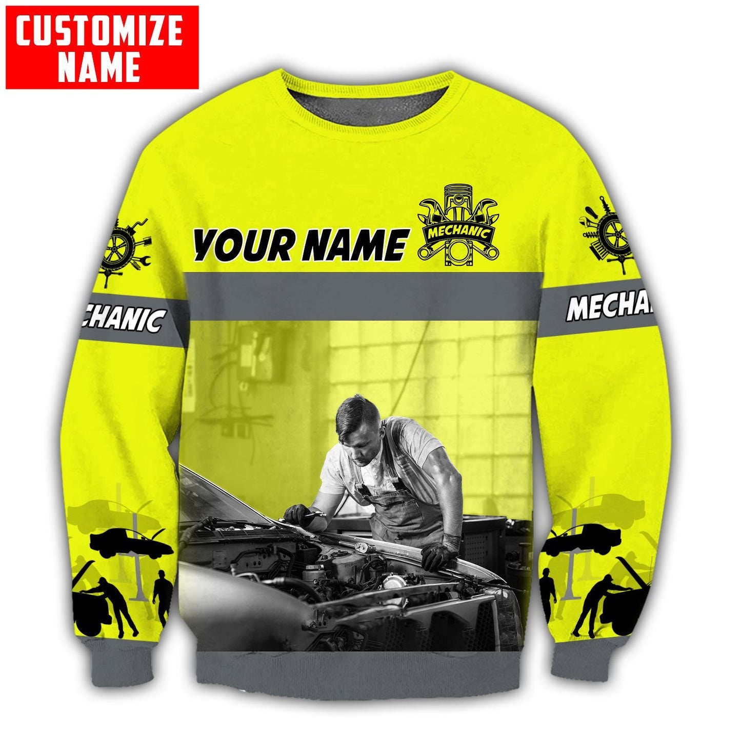 Tmarc Tee Personalized Name Mechanic 3D All Over Printed Unisex Shirts