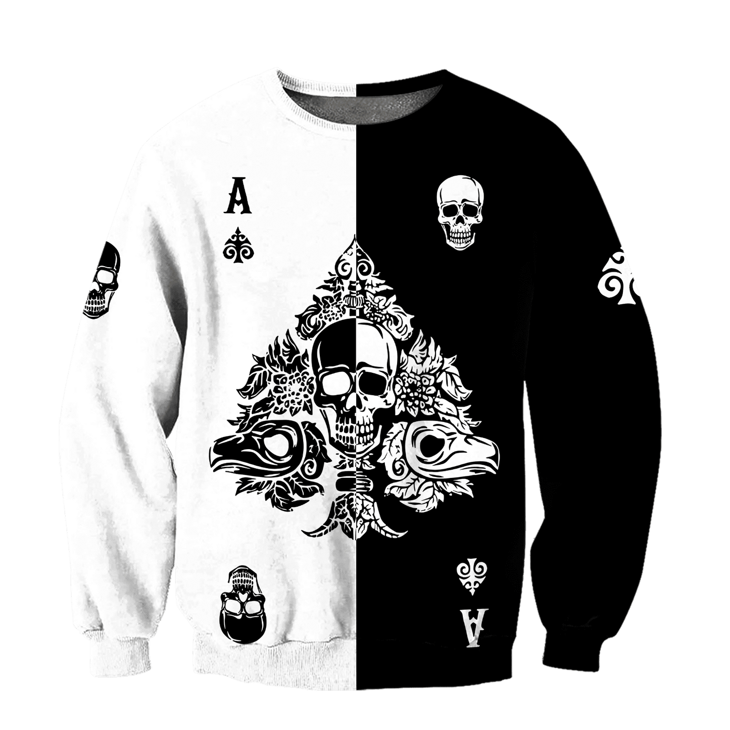 Ace Spade Skull Gothic Art 3D All Over Printed Unisex Shirts