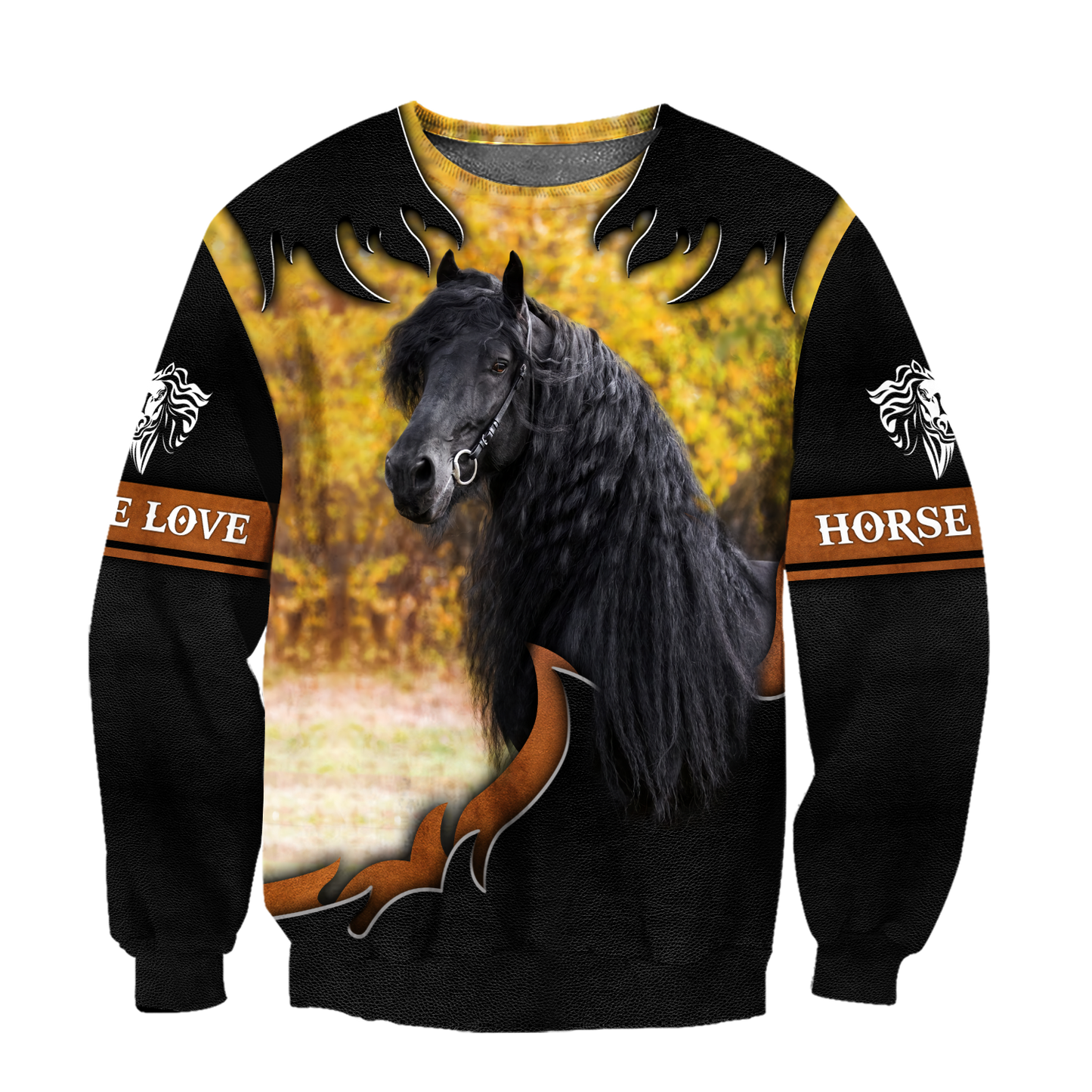 Black Horse 3D All Over Printed Shirts PD19022102