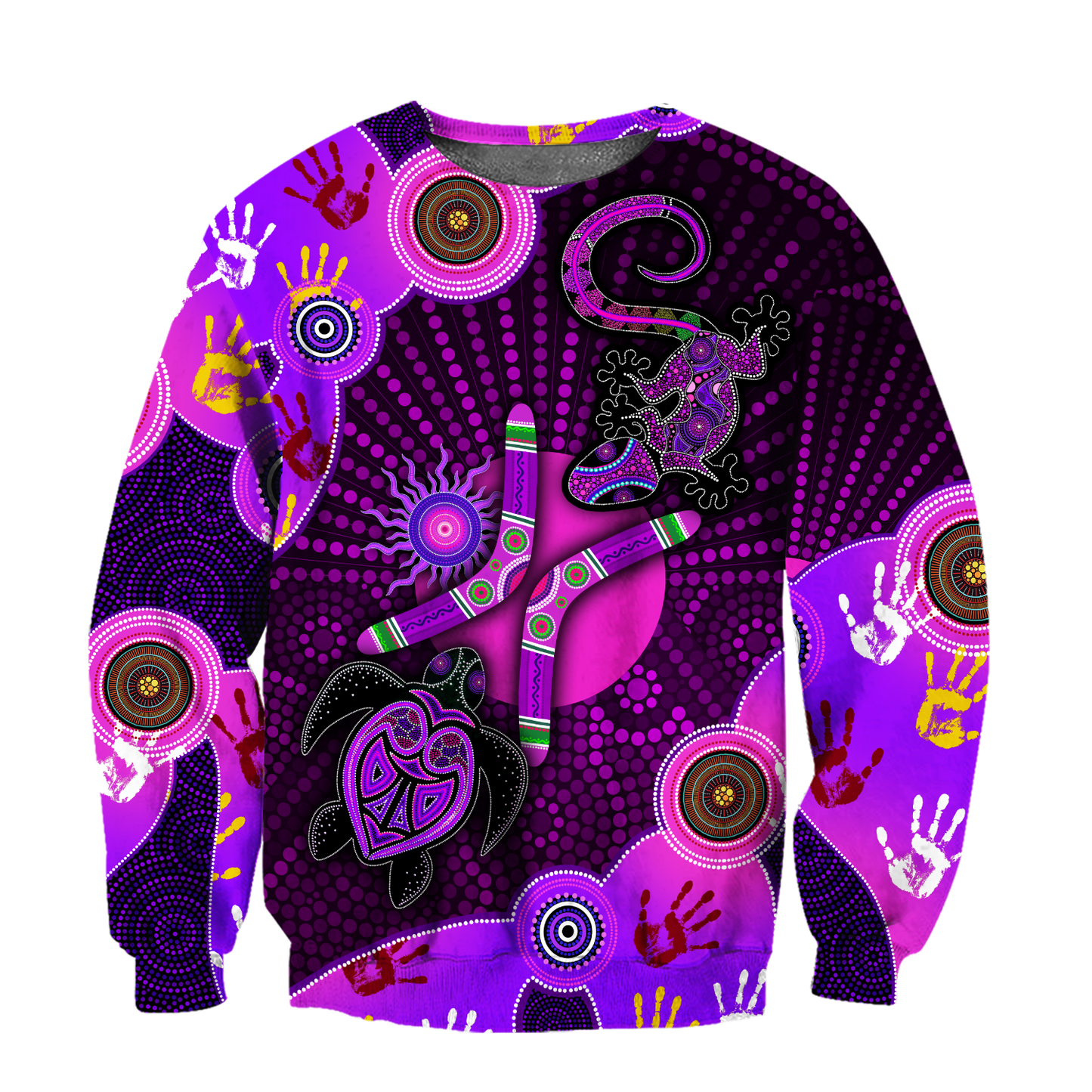 Aboriginal Naidoc Week 2021 Purple Turtle Lizard Sun 3D print shirts