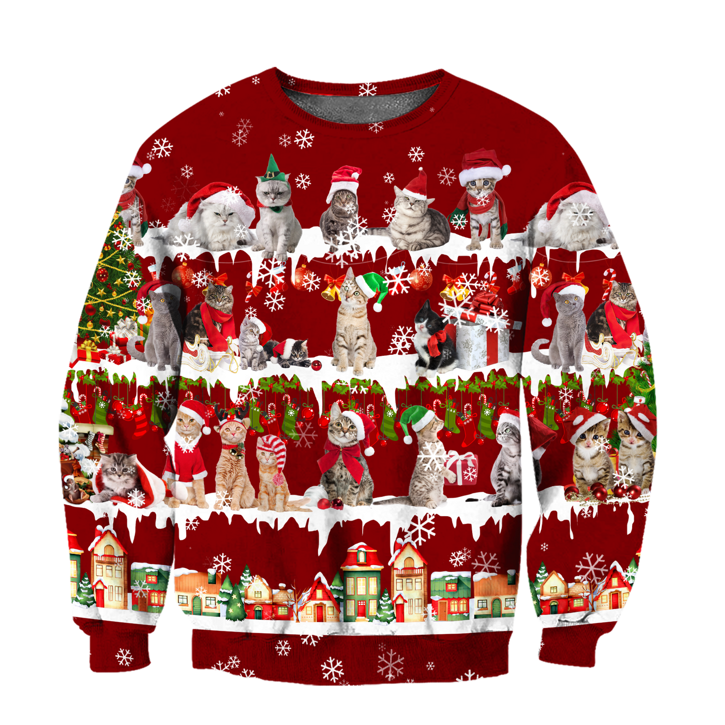 All Cat Breeds Christmas unisex 3d all over printed shirts