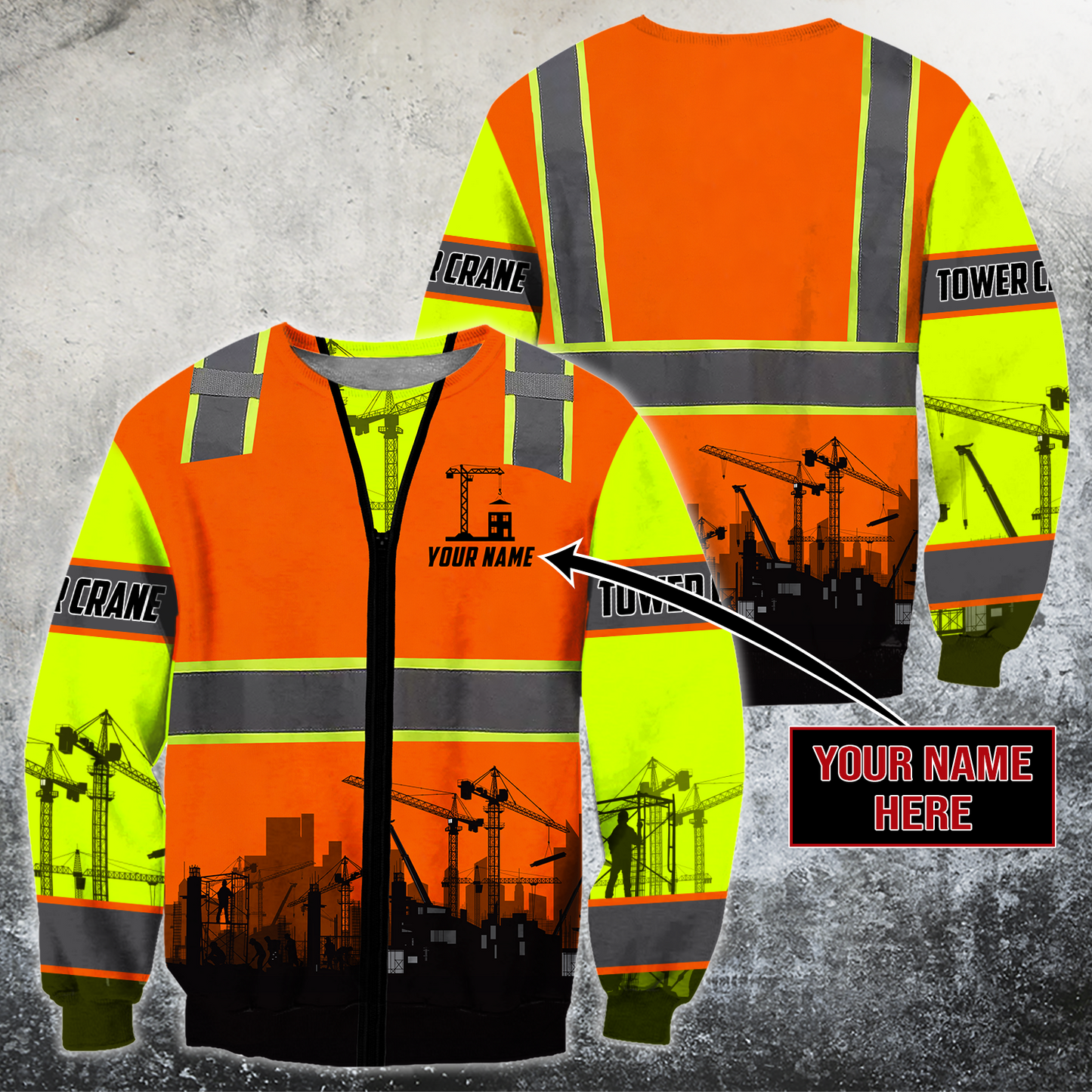 Tower Crane 3D All Over Printed Shirts For Men
