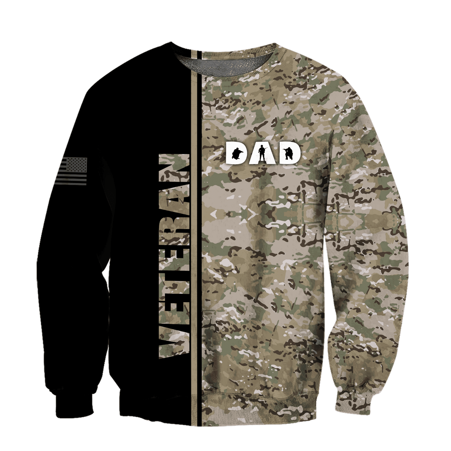 US Veteran Dad Camo 3d printed shirts Proud Military