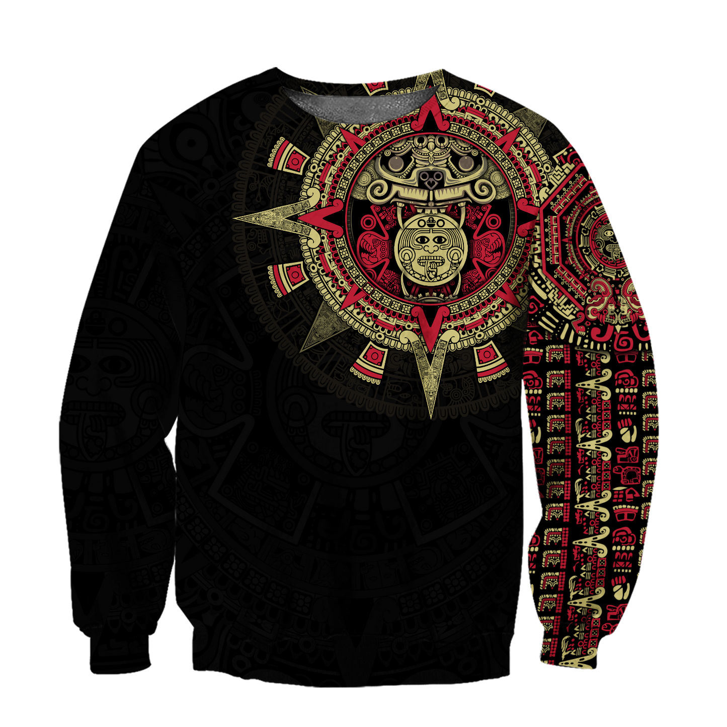 Aztec Mexico Red 3D All Over Printed Unisex Hoodie