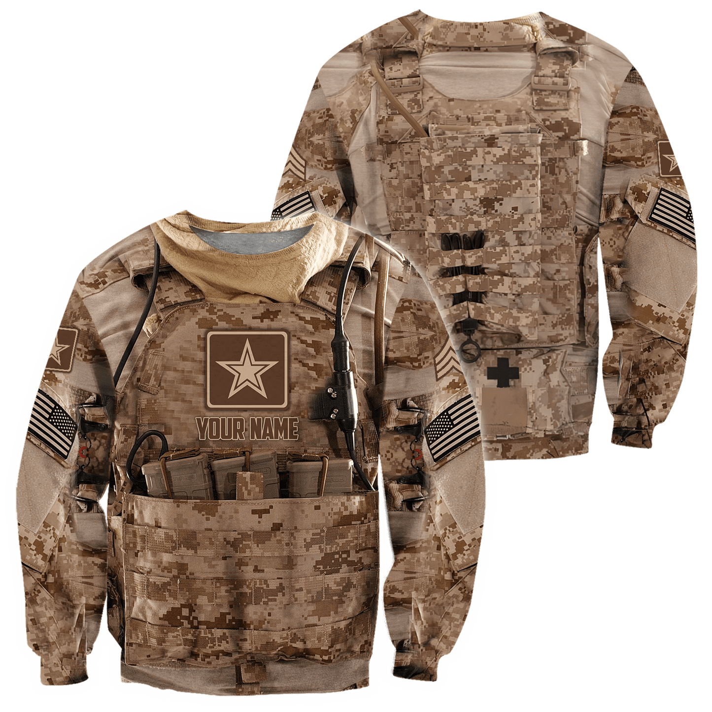 US Army Veteran Camo 3D All Over Printed