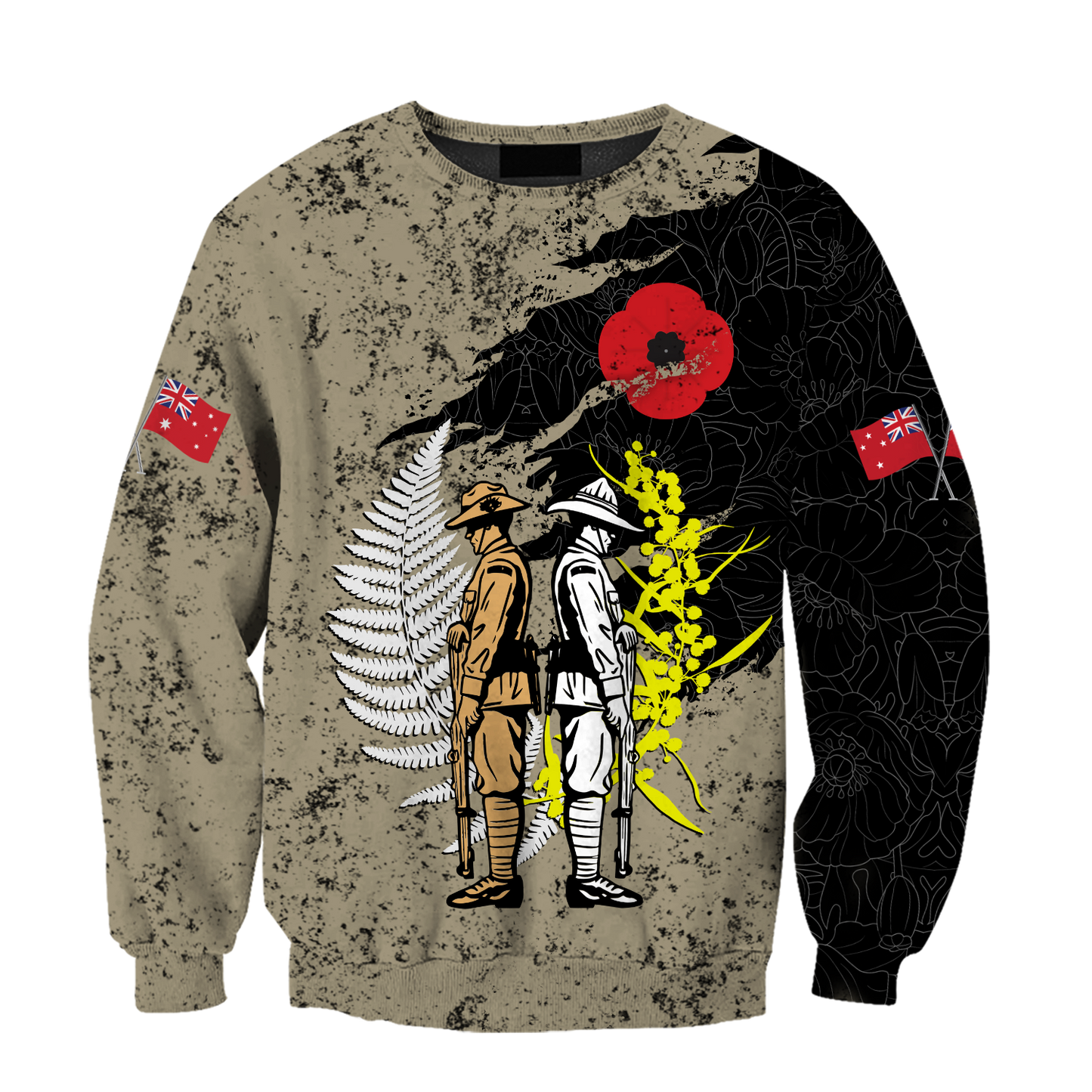 Tmarc Tee Anzac day in my heart Australia and Kiwi 3D print shirt