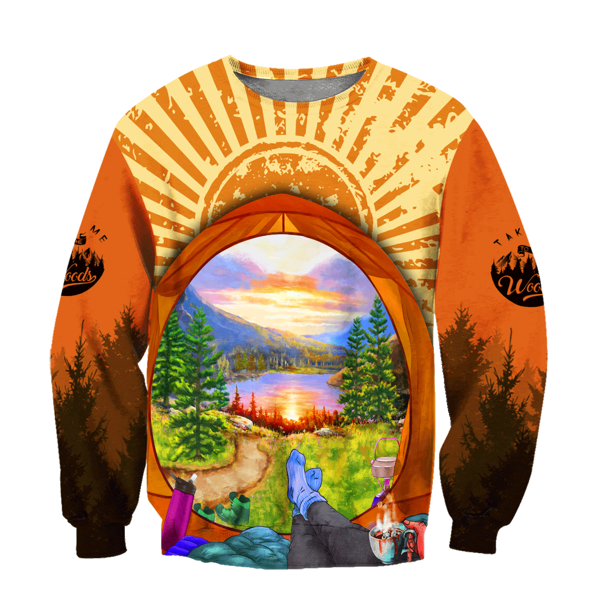Camping 3D All Over Printed Unisex Shirts Tent View