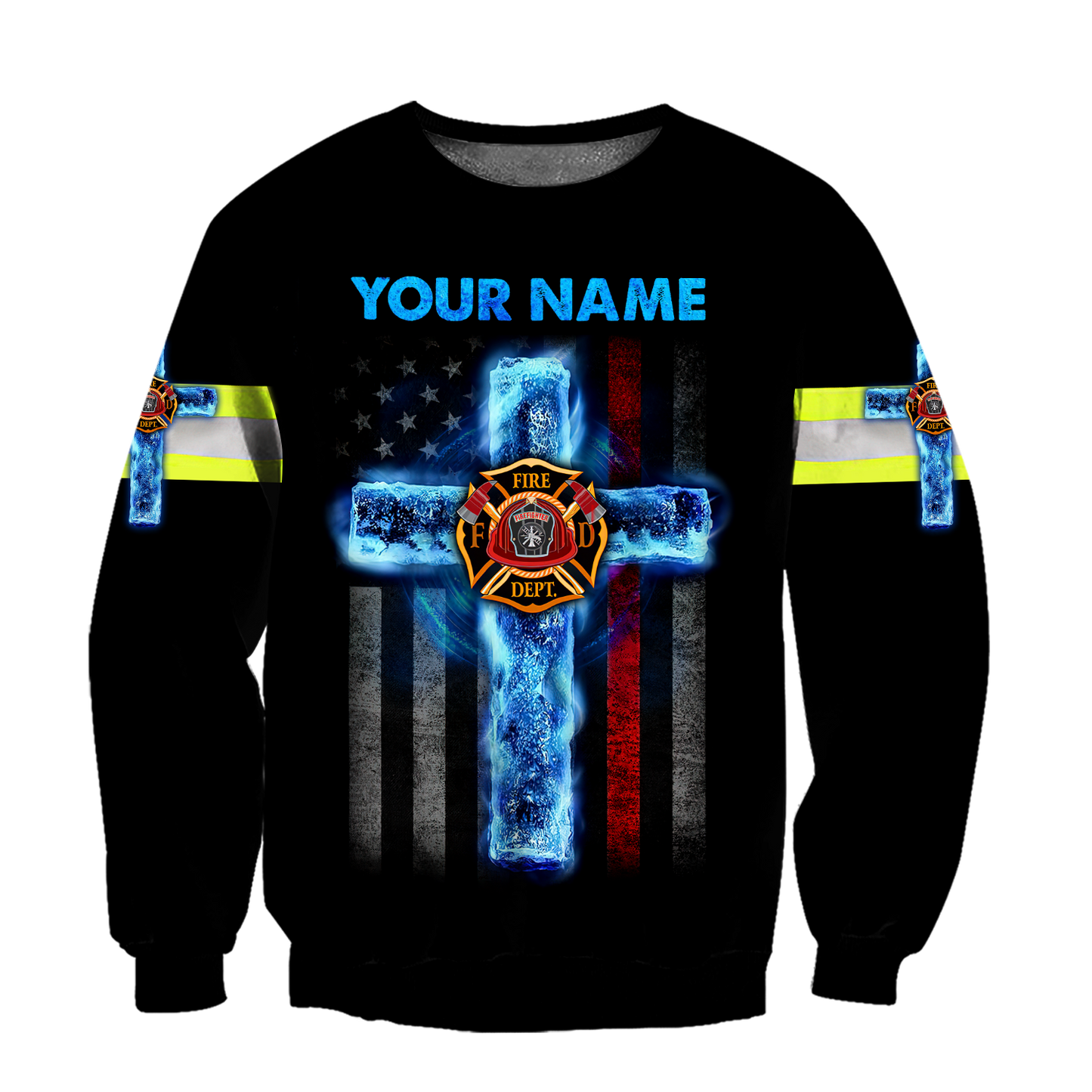 Customize Name Jesus And Firefighter 3D All Printed Hoodie For Men And Women MH25012104