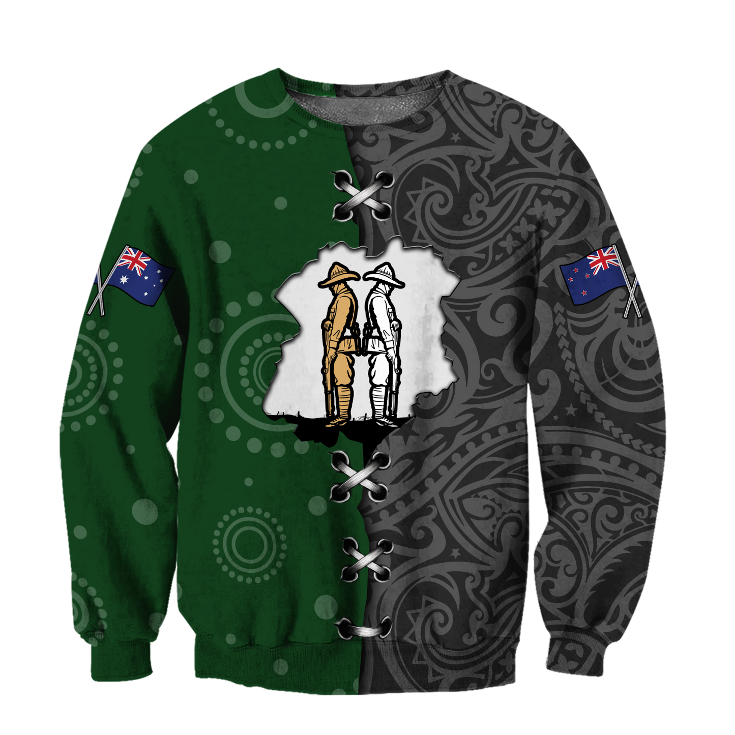 Tmarc Tee Remembrance Australia and Kiwi Soldier 3D print shirts
