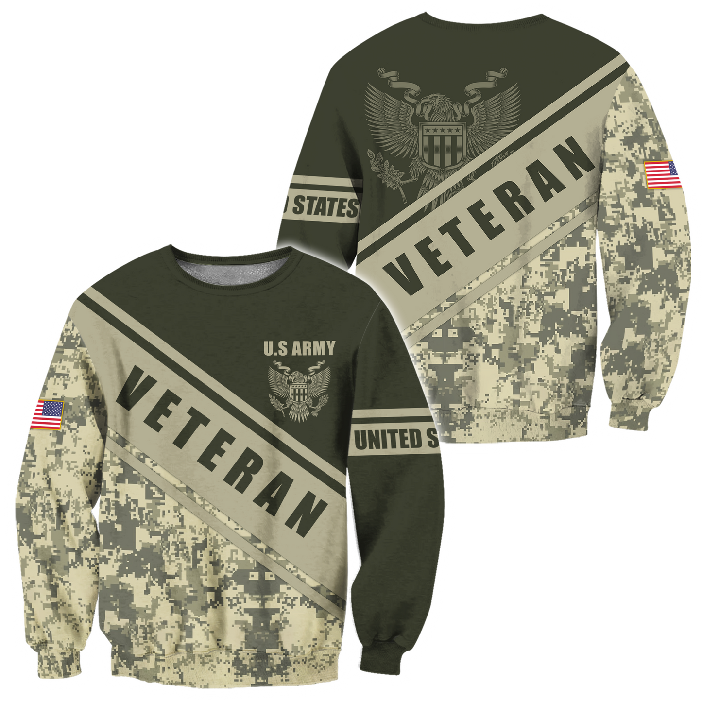 US Army Veteran 3D All Over Printed Shirts