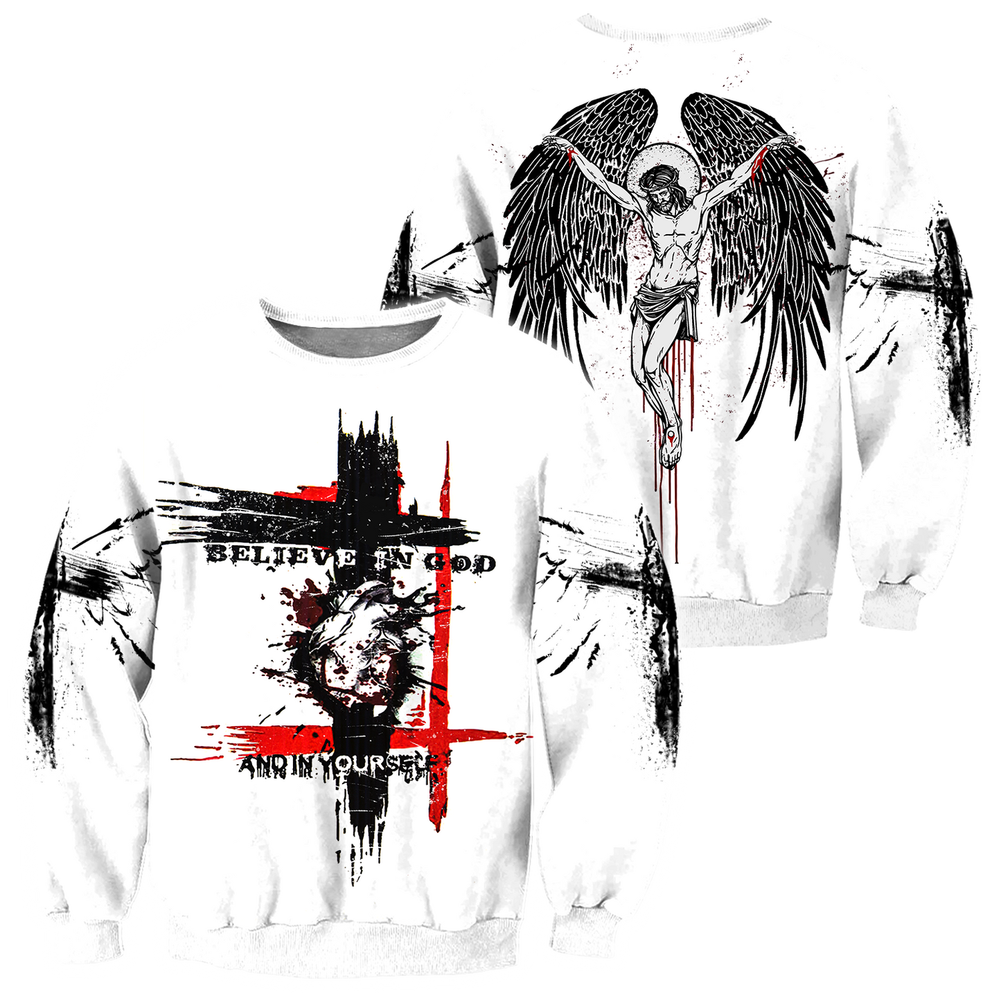 Believe in God and in Yourself Jesus 3D All Over Printed Unisex Shirts