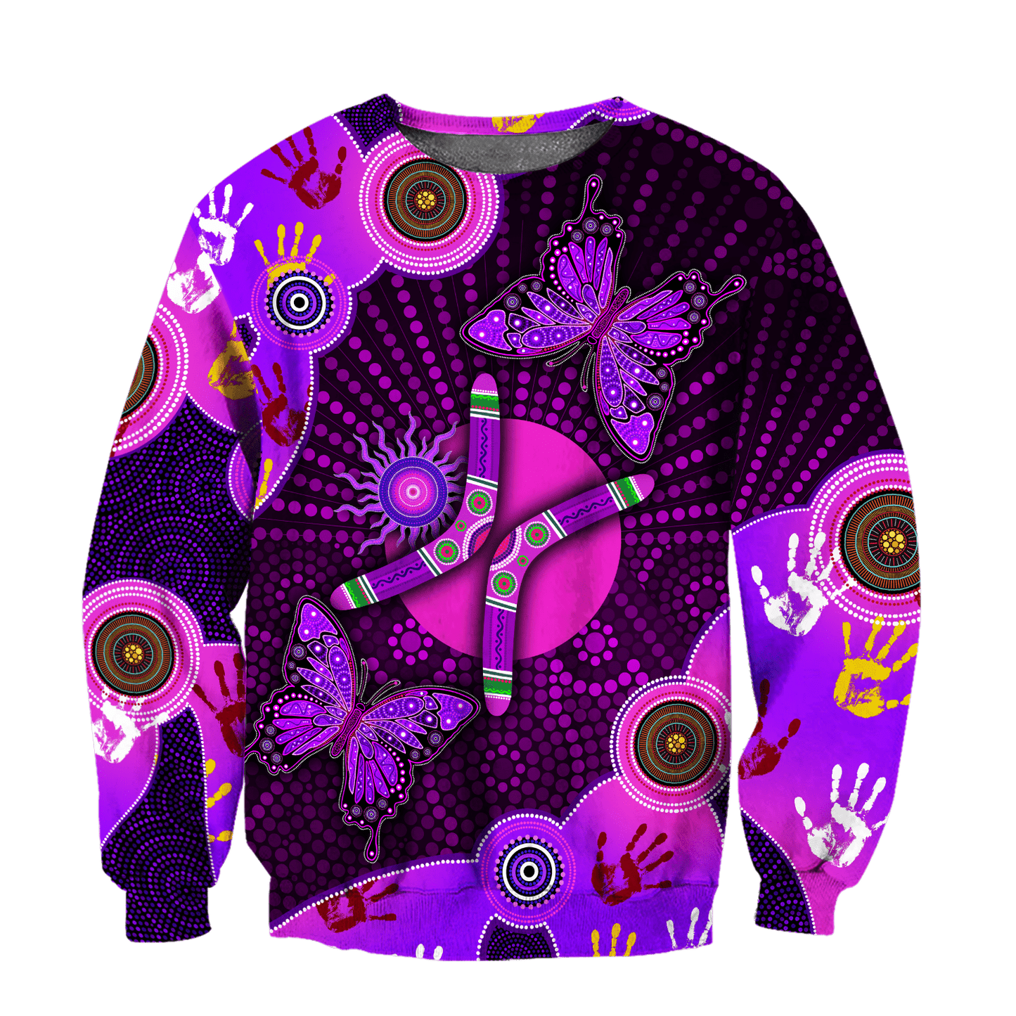 Aboriginal Naidoc Week 2021 Purple Butterflies 3D All Over Printed Shirts