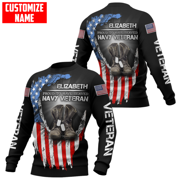 Proud To Have Served Navy Veteran 3D All Over Printed For Man And Women