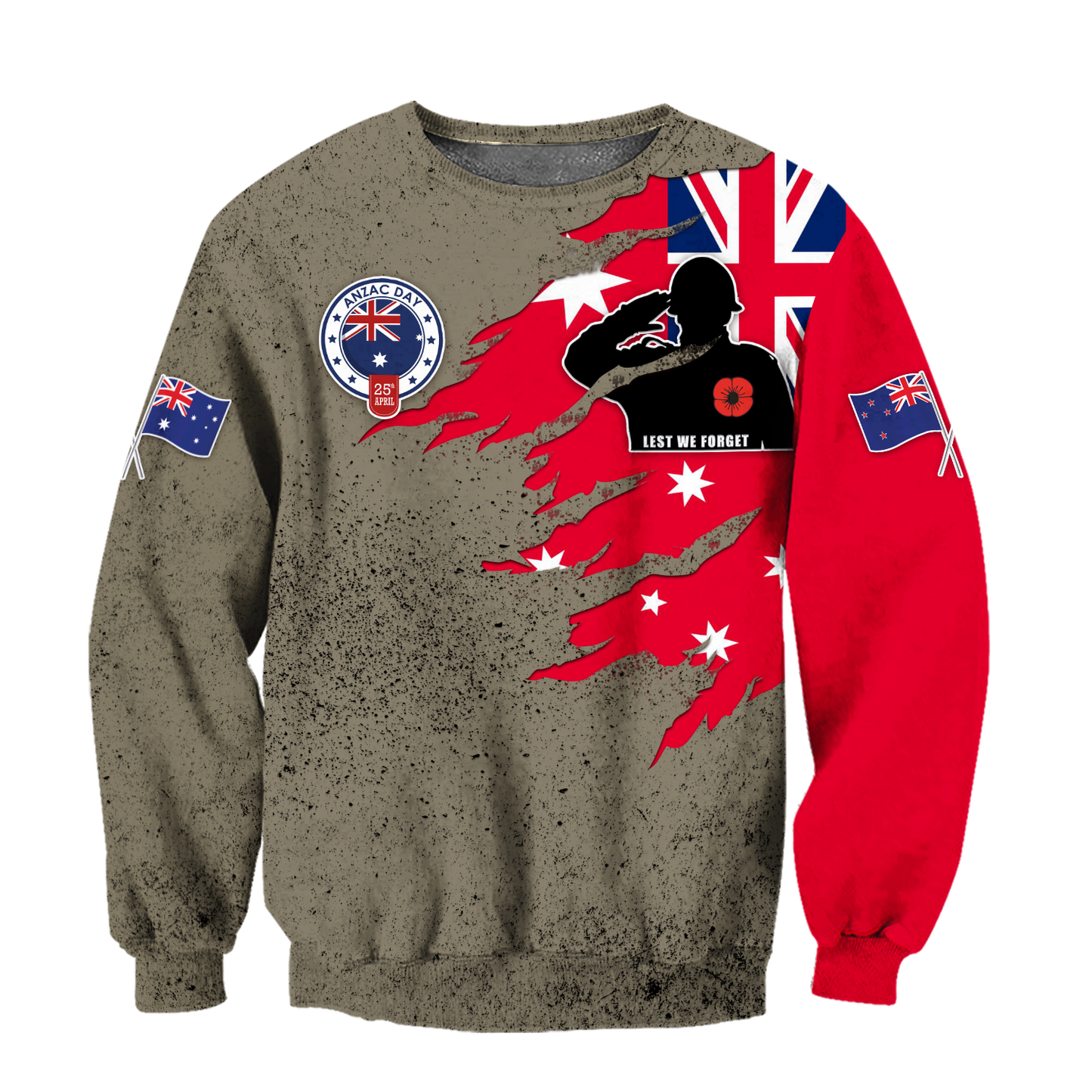 Tmarc Tee Anzac day remembrance Kiwi and Australia uniforms 3D print shirt