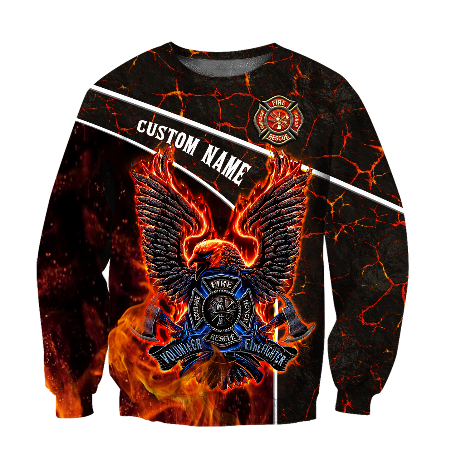 Customize Name Firefighter 3D All Over Printed Unisex Shirts