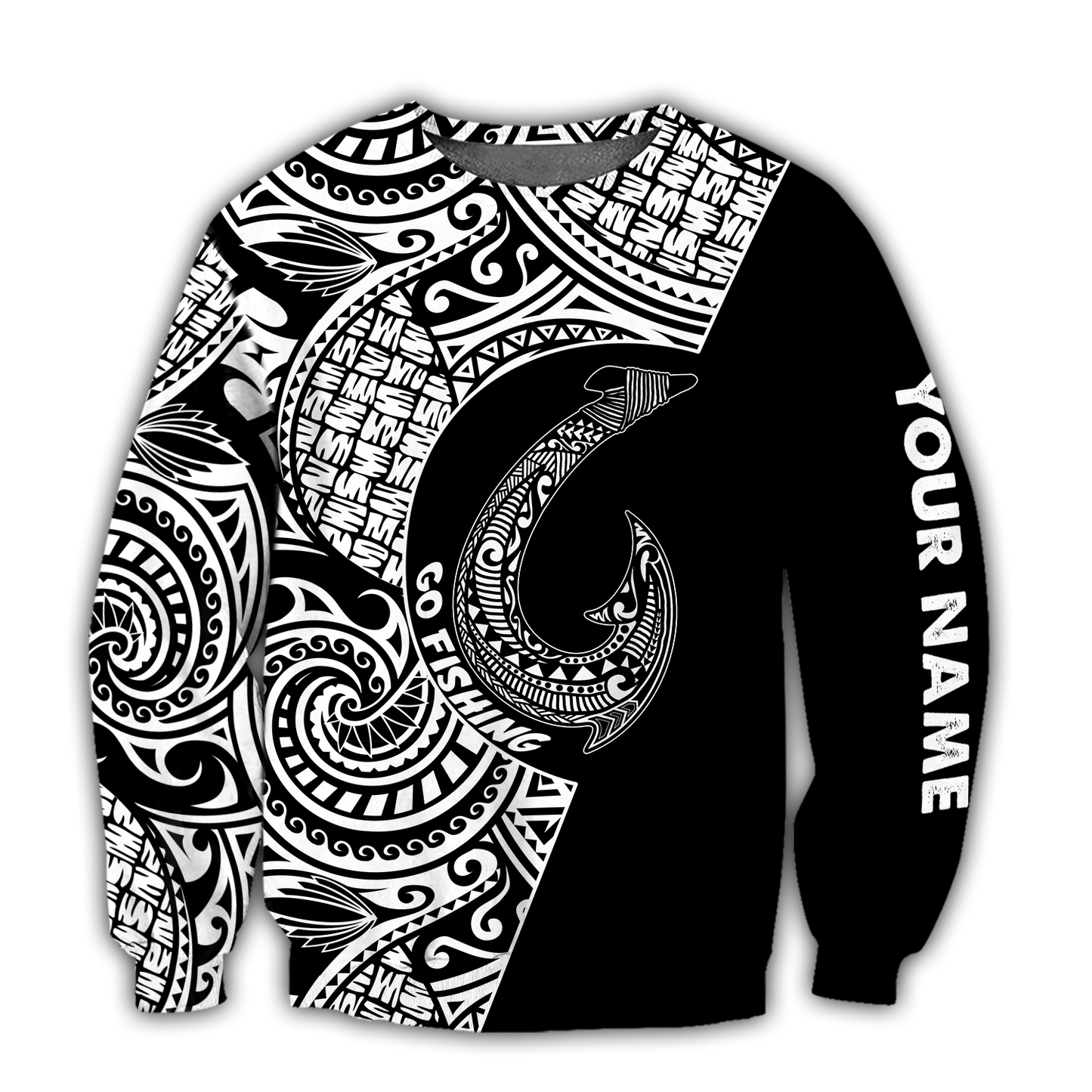 Amazing Polynesian Go Fishing Personalized Unisex Deluxe Hoodie ML