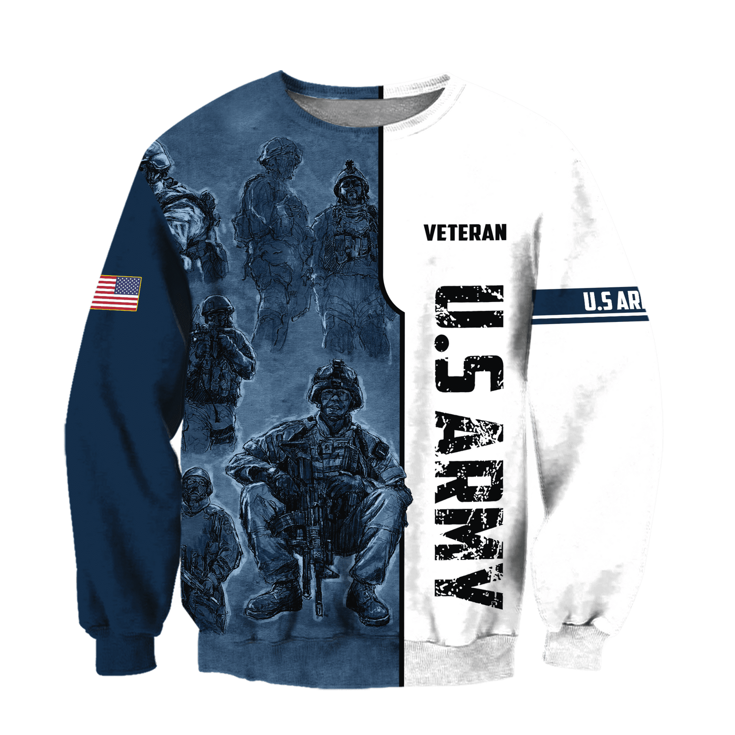 US Veteran 3D All Over Printed Unisex Hoodie