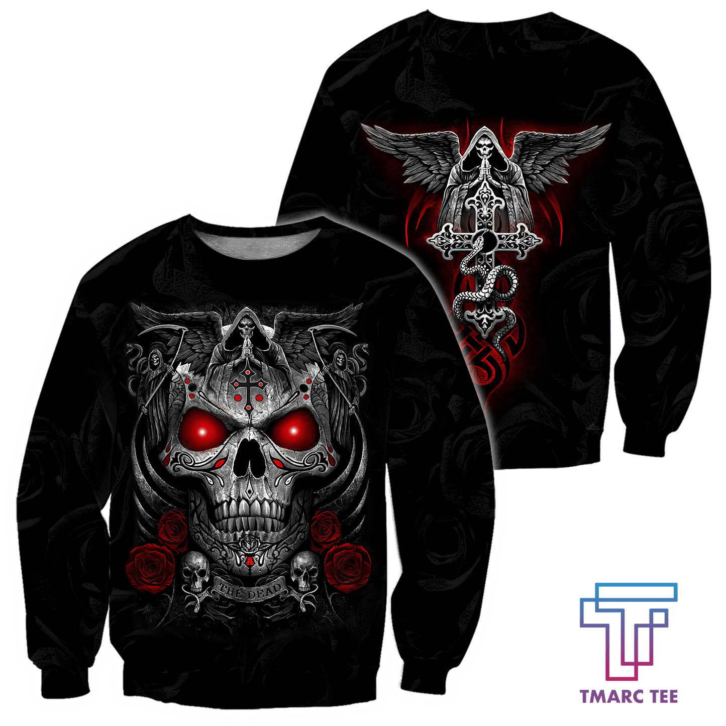 Tmarc Tee Blessing Skull 3D All Over Printed Unisex Shirts