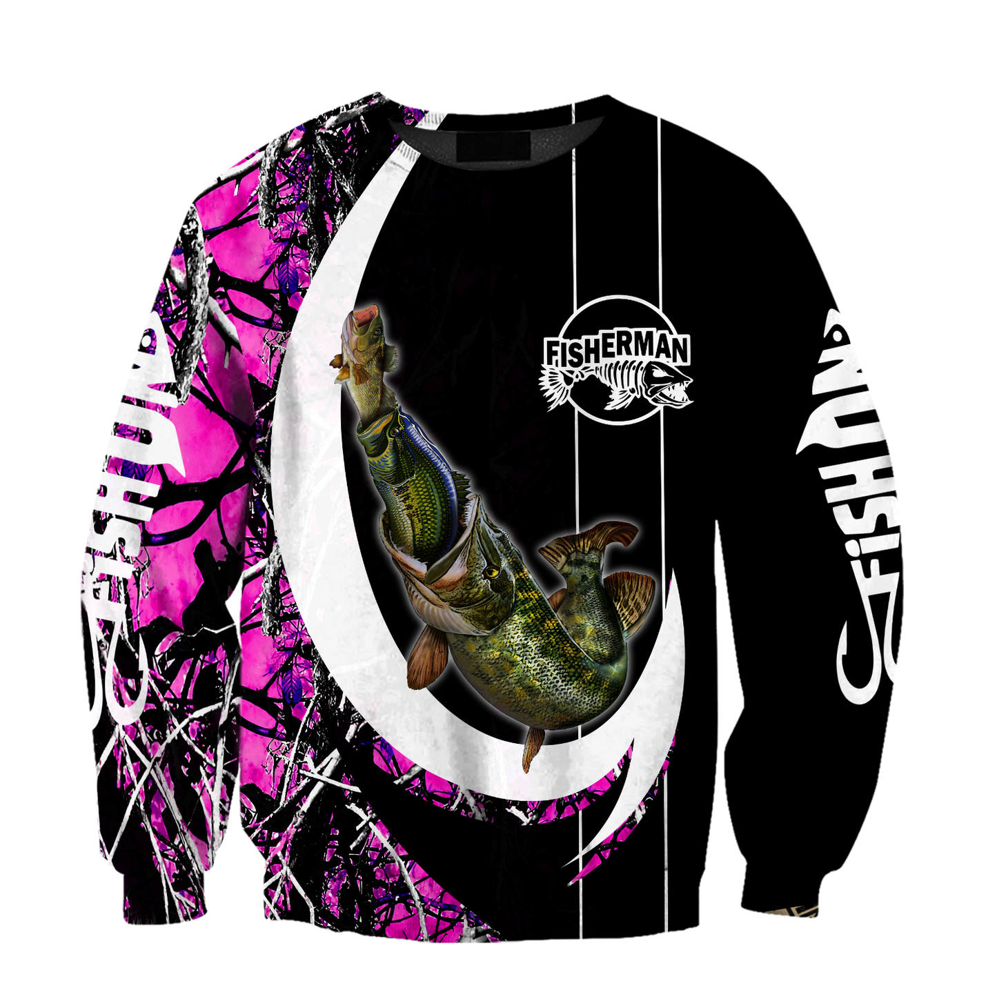 The great fish eats the small Country Girl Camo Hook 3d print shirts