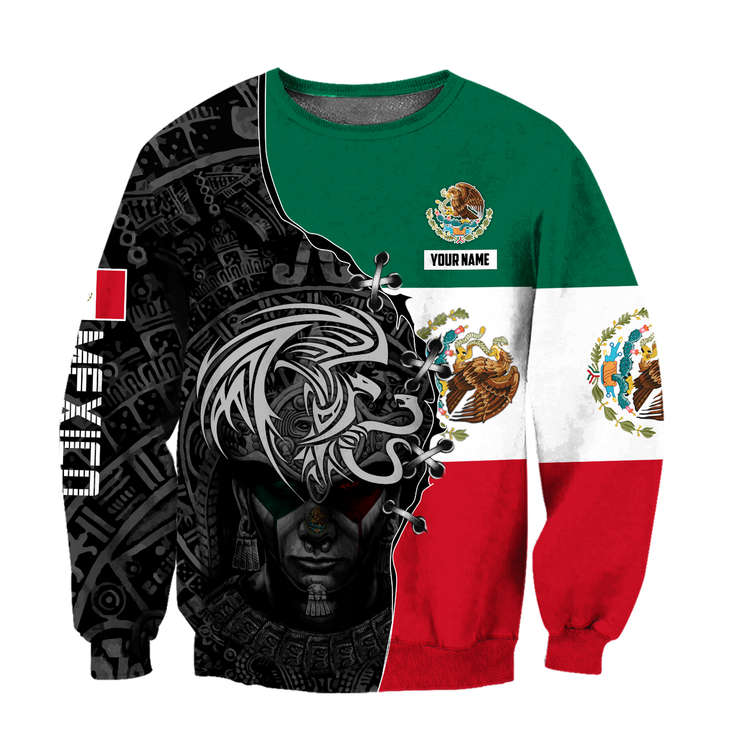 Aztec Mexico Persionalized 3D All Over Printed Unisex Shirts