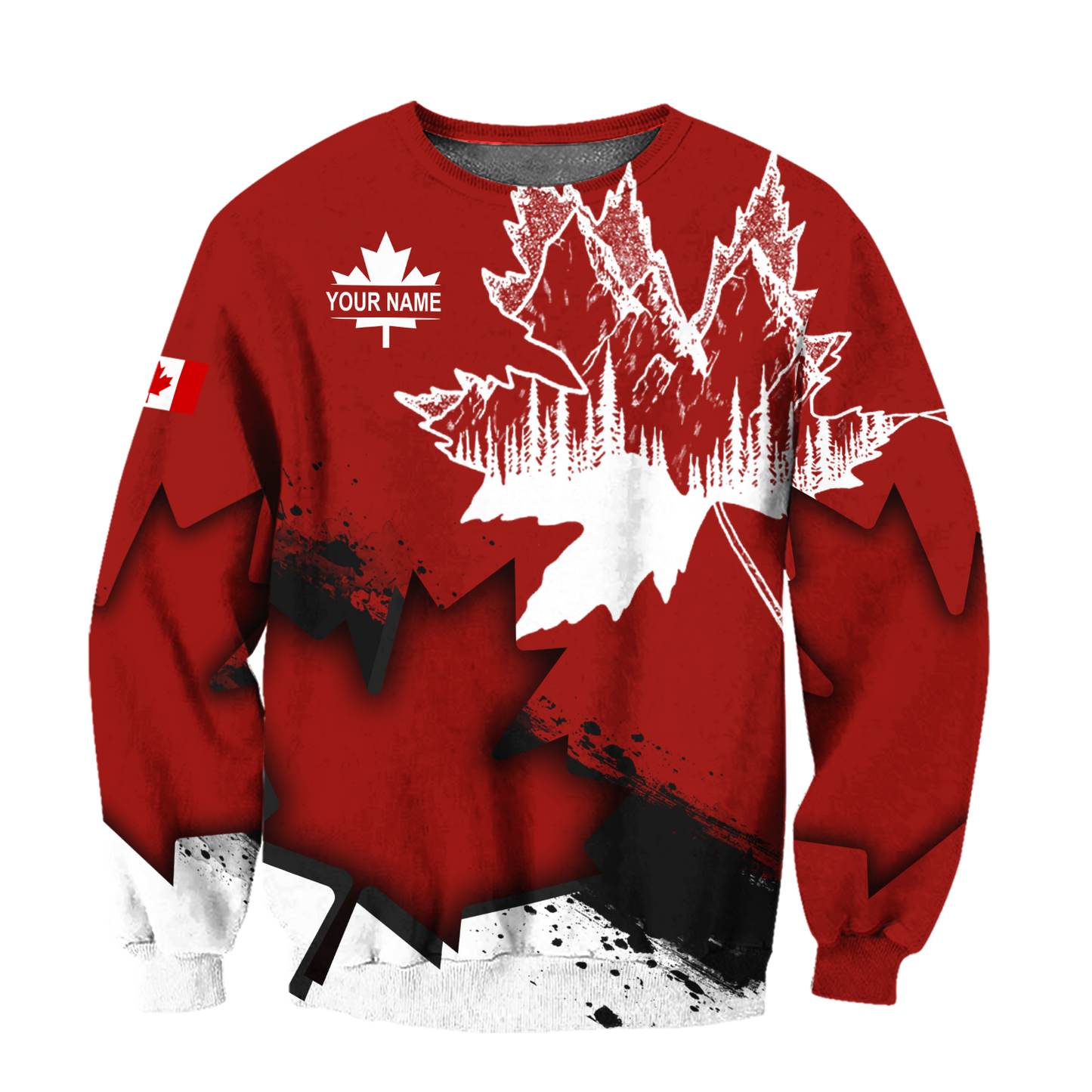 Canada Day No30 Personalized Name Pullover Premium Unisex Hoodie