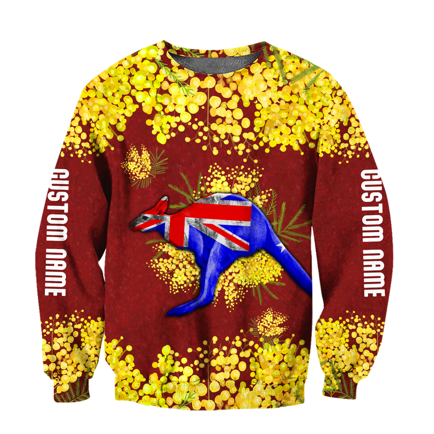 Tmarc Tee Custom name Australia Kangaroo Golden Wattle shirts