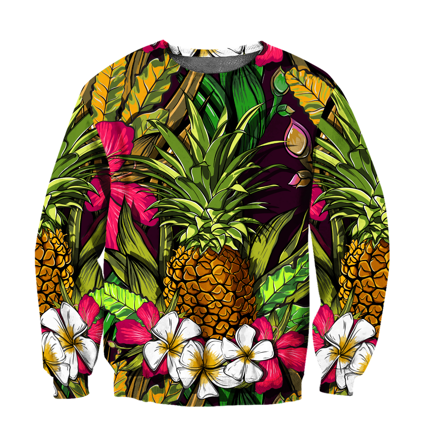 Amazing Polynesian Pineapple Hawaiian Style Unisex Deluxe Hoodie ML
