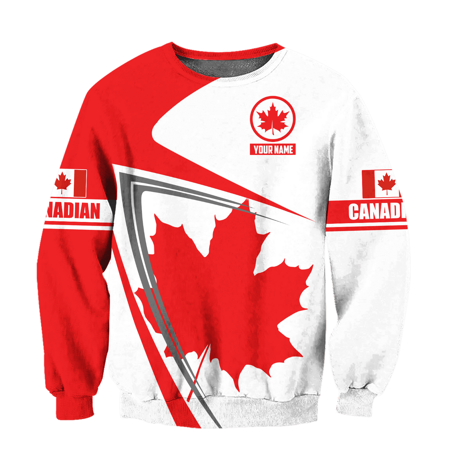 Canada Day No19 Personalized Name Pullover Premium Unisex Hoodie Maple Leaf