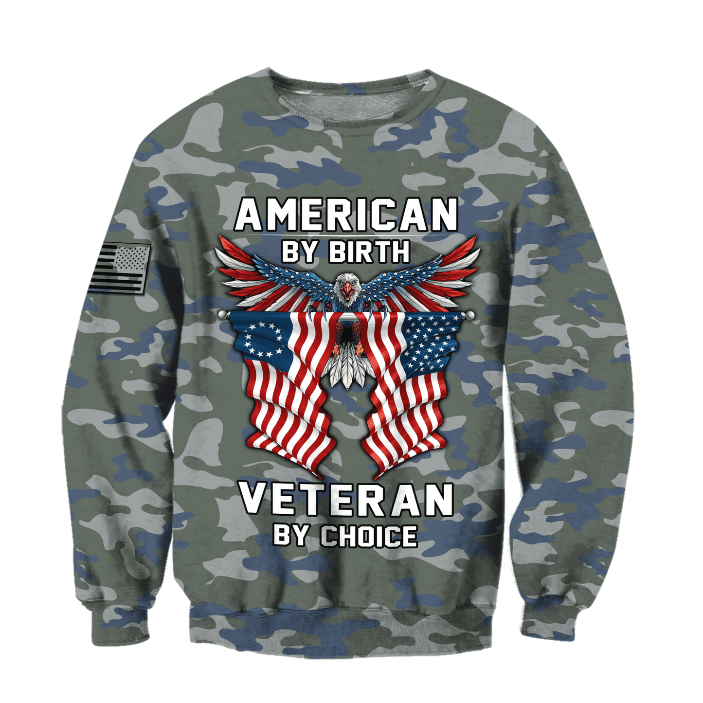 American By Birth Veteran By Choice 3D All Over Printed Hoodie