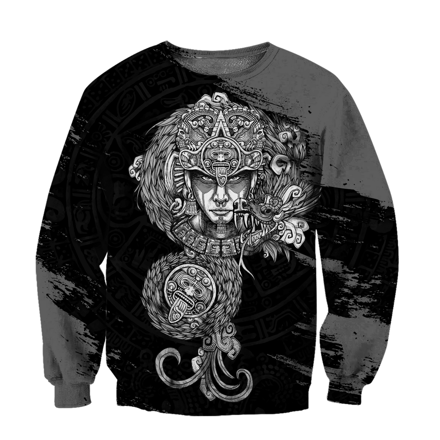 Aztec Warrior 3D All Over Printed Unisex Hoodie no1