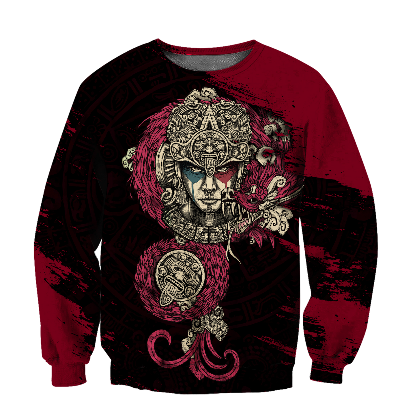 Aztec Warrior 3D All Over Printed Unisex Hoodie no2