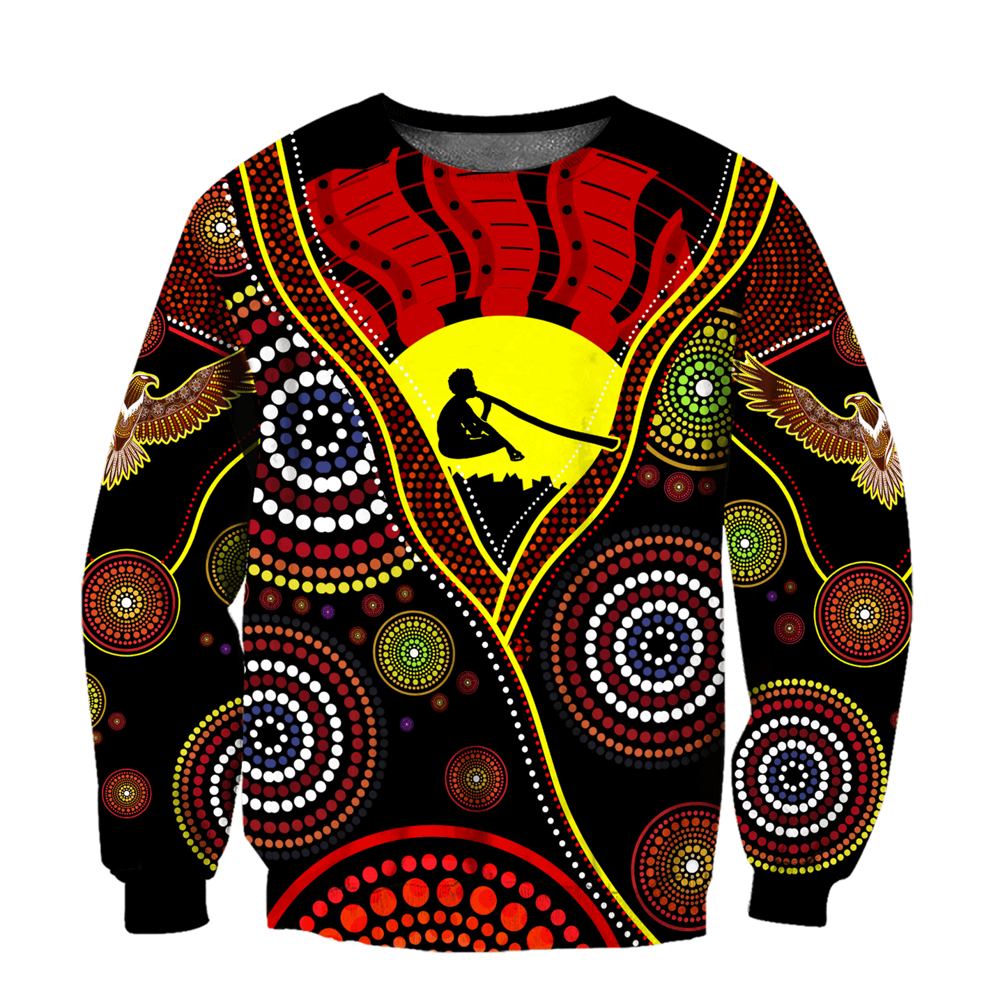Australian Aboriginal Flag Didgeridoo 3D printed shirts