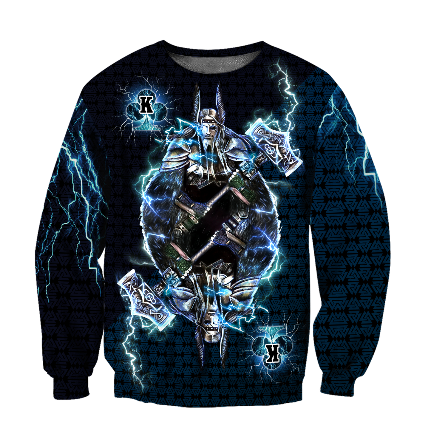 Thor The True King Vikings All Over Printed Unisex Deluxe Hoodie ML