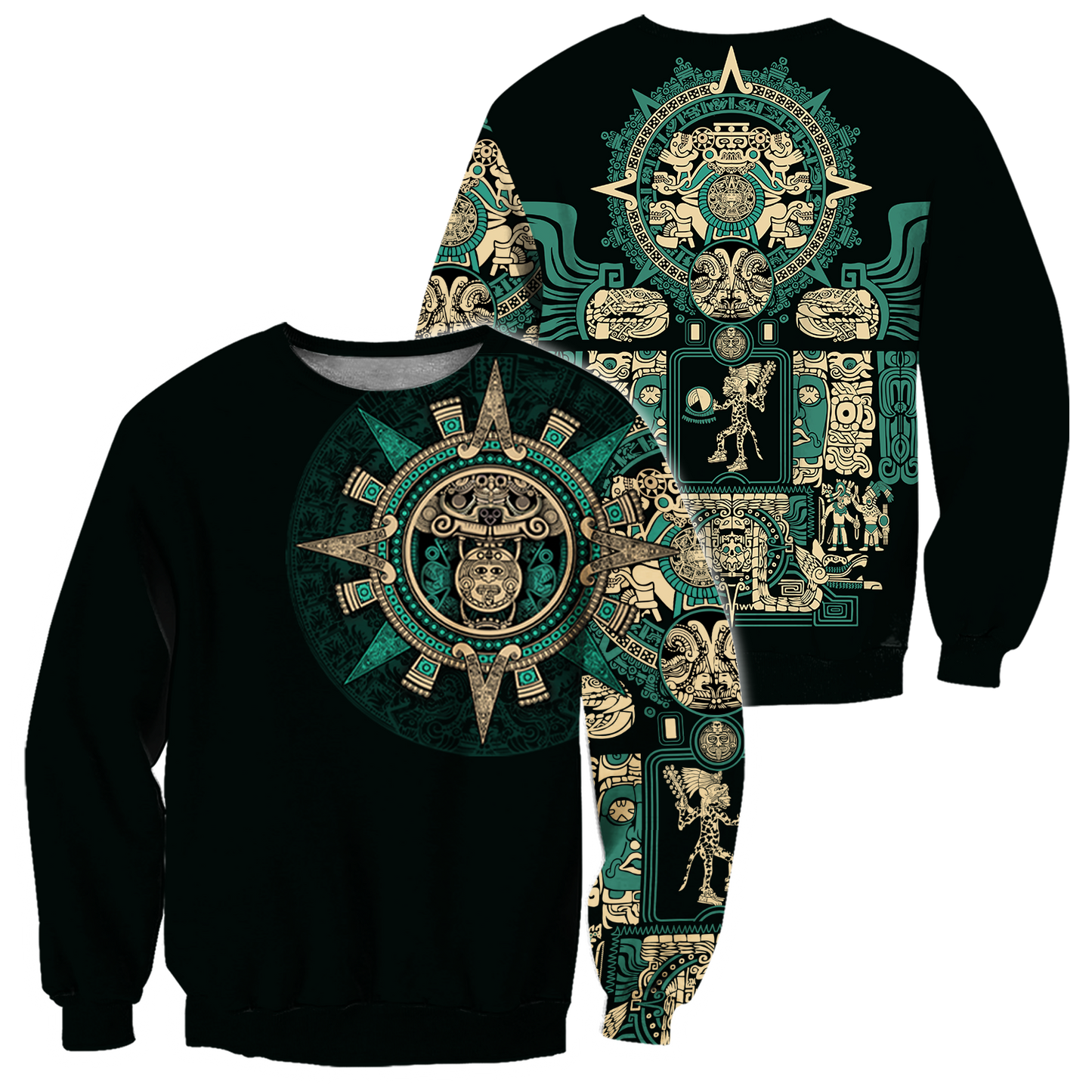 Aztec Mexican Blue 3D All Over Printed Unisex Shirts no1