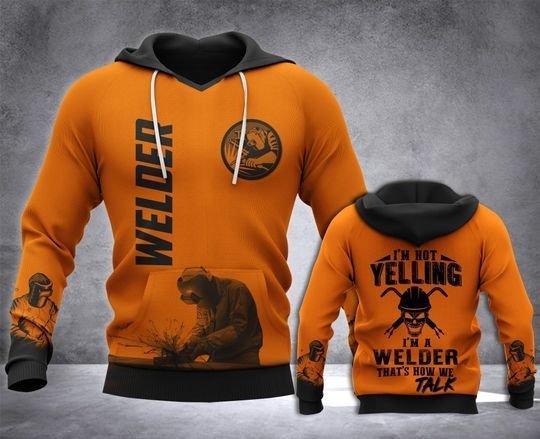 Welder Yelling all over Unisex 3D Hoodie All Over Printed Shirts