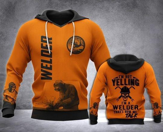 Welder Yelling all over Unisex 3D Hoodie All Over Printed Shirts