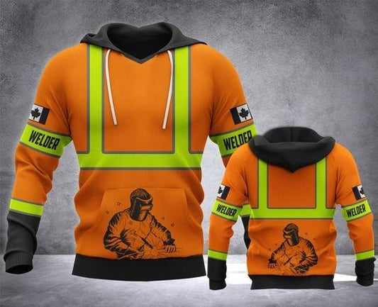 Welder Yelling all over Unisex 3D Hoodie All Over Printed Shirts