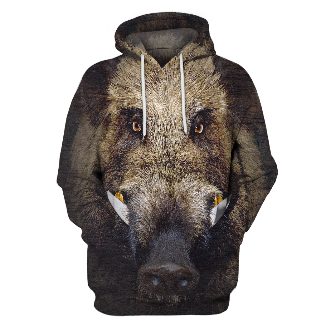 3D All Over Print Hunting Wild Boar Hoodie-Apparel-6teenth World-Hoodie-S-Vibe Cosy™