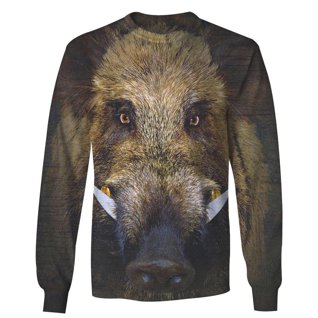 3D All Over Print Hunting Wild Boar Hoodie-Apparel-6teenth World-Sweatshirt-S-Vibe Cosy™