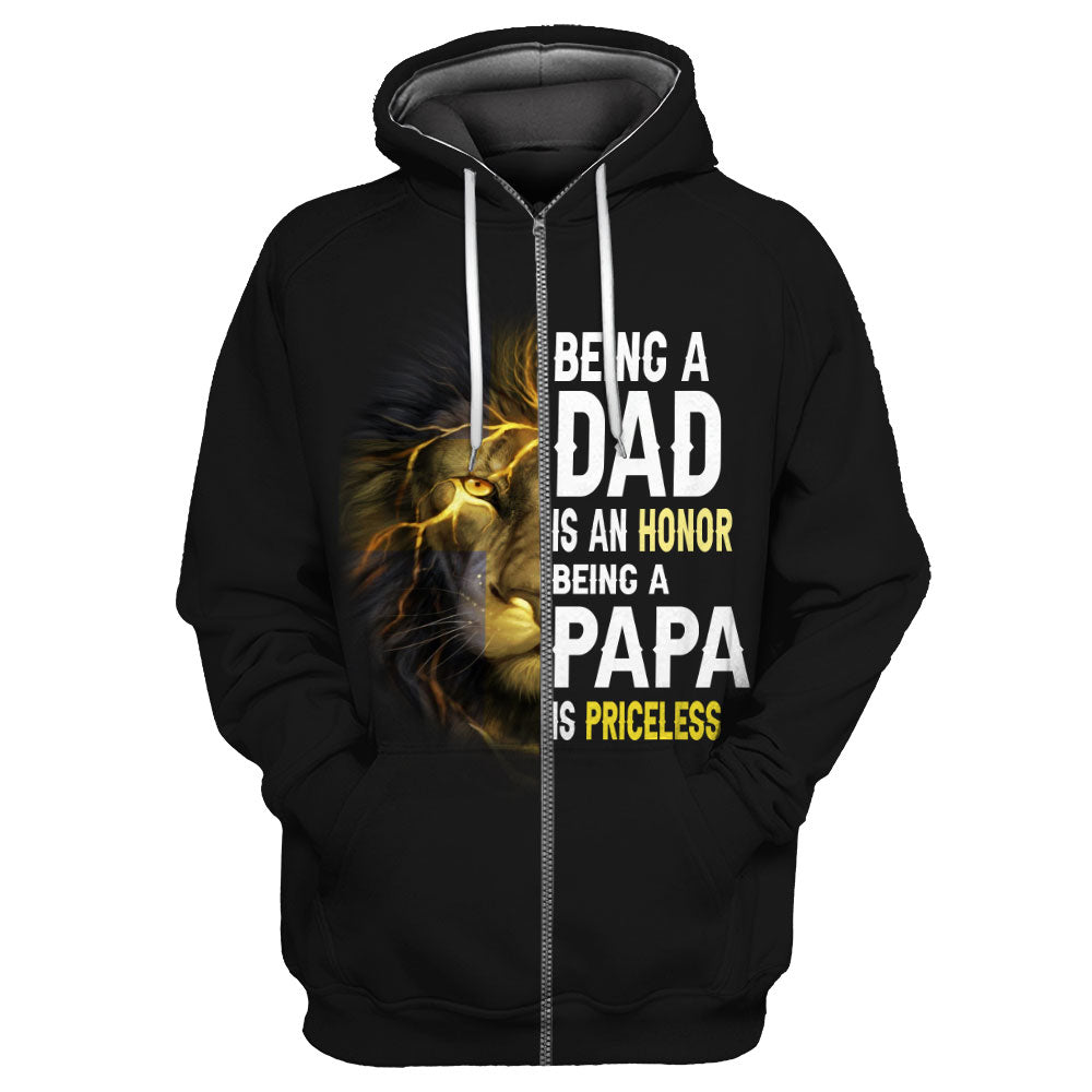 Being a Dad is an Honor Being a Papa is Priceless - T shirt Style for Men Father's Day Gift