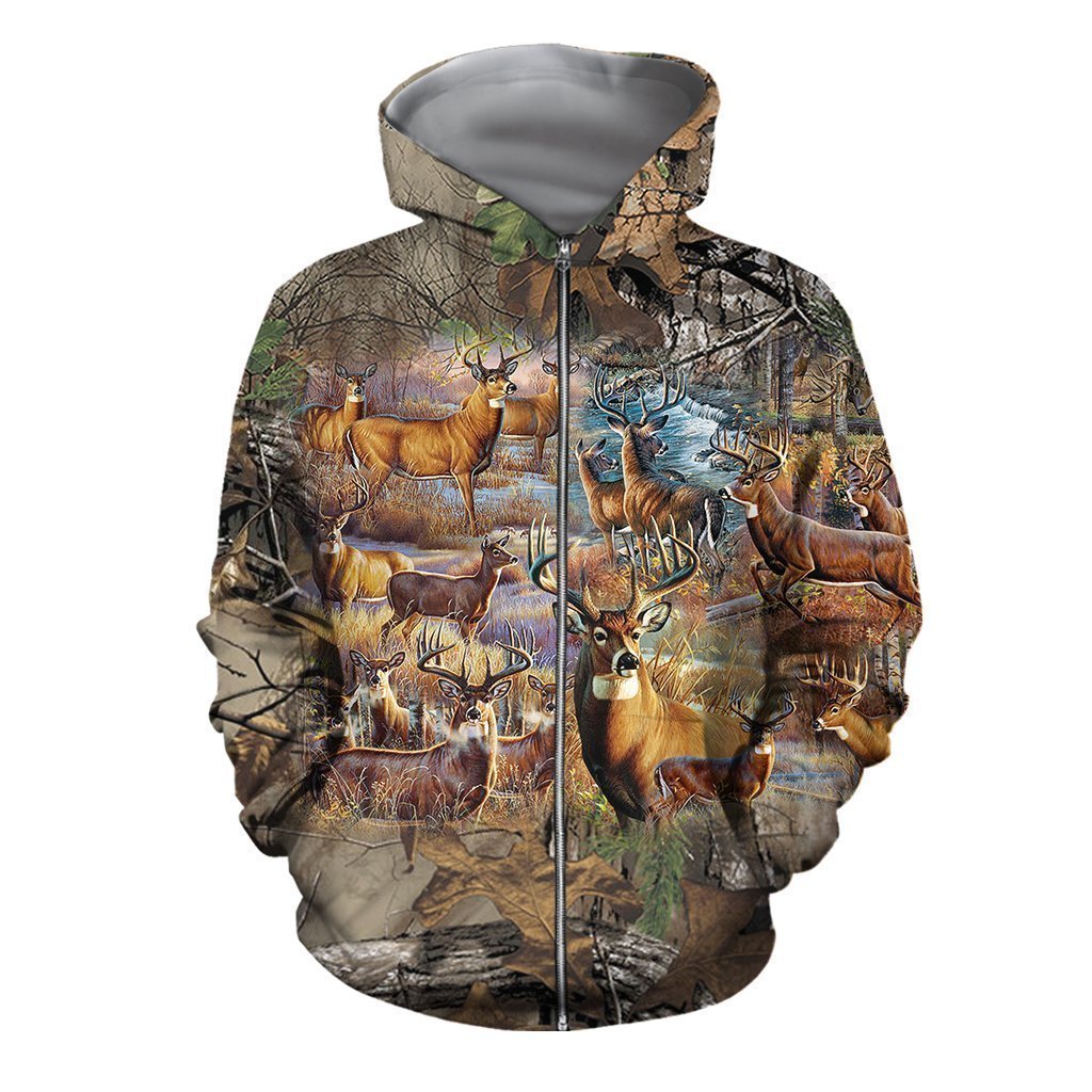 3D All Over Printed Deer camo Clothes - Amaze Style™-Apparel