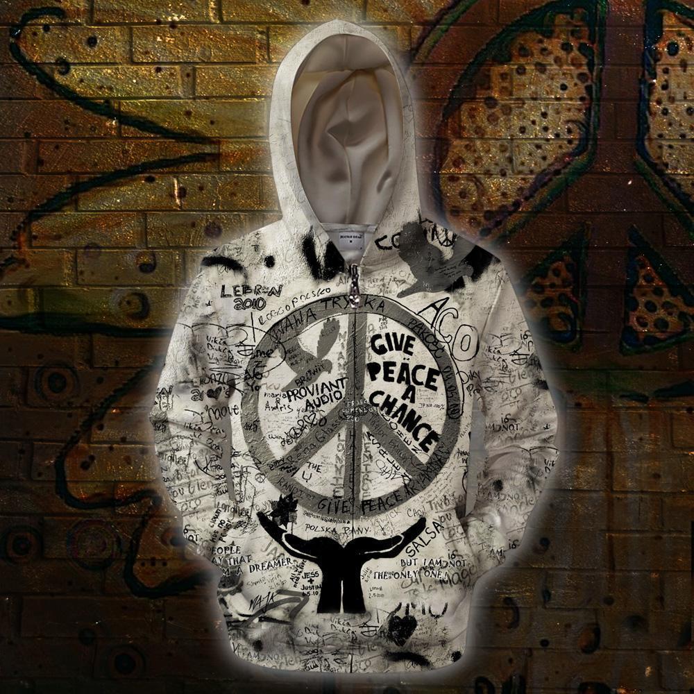 3D All Over Print American Hippie Hoodie PL - Amaze Style™-Apparel
