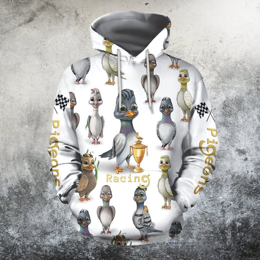 3D All Over Printed Pigeons Hoodie - Amaze Style™-Apparel