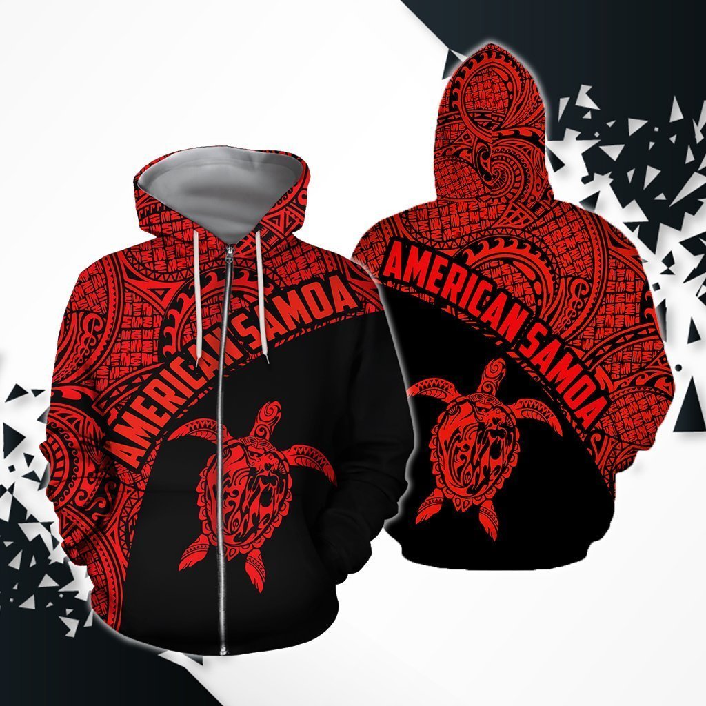 American Samoa Polynesian Hoodie - Red PL - Amaze Style™-Apparel