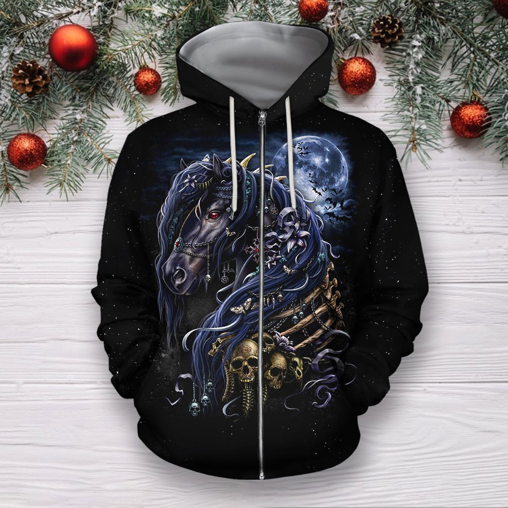 3D All Over Printed Black Horse - Amaze Style™-Apparel