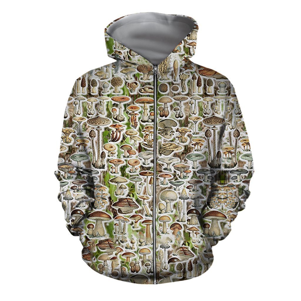 3D All Over Printed Mushroom Camo Shirts-Apparel-6teenth World-ZIPPED HOODIE-S-Vibe Cosy™